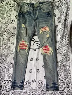 GUILTY GUYS ダメージスキニージーンズ