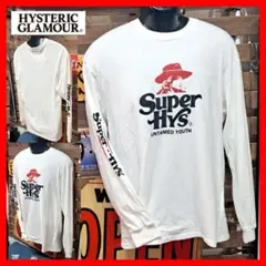 ヒステリックグラマー　ビッグシルエット　ロゴプリント　長袖Tシャツ　ロンT L