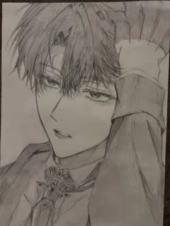 Y*止様 アナログイラスト　原画　男の子