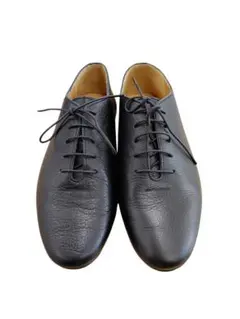 ADAM ET ROPE' レザーエッグシューズ ブラック レースアップシューズ