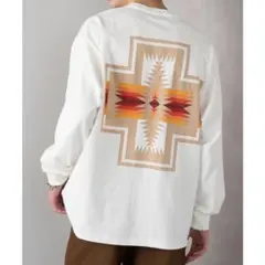 【新品未使用】 PENDLETON BACK PRINT 長袖Tシャツ　ホワイト