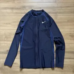 ほぼ未使用♪ 160 NIKE ラッシュガード フルジップ ネイビー 長袖