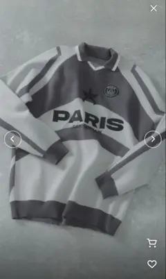 【パリ・サンジェルマン】JP PARIS GAME KNIT Lサイズグレー