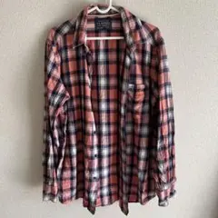 FLANNEL チェック柄ネルシャツ Lサイズ