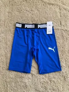 PUMA 青 インナータイツ サッカーウェア コンプレッション ショートタイツ