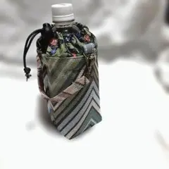布製ボトルホルダー 花柄 ストライプ柄 ハンドメイド