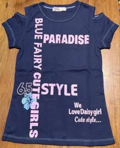 未使用品　DAISY LOVERS Tシャツ ネイビー 肩出し140cm sのサムネイル