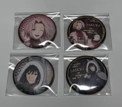 NARUTO うちはサスケ 春野サクラ缶バッジセット