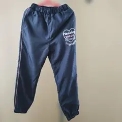 ハートプリント ネイビー長ズボン