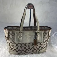 【美品】 COACH コーチ トートバッグ キャンバス×スエード