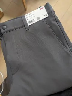 ユニクロ ウォームストレッチパンツ M ダークグレー 股下66cm 裾上げ済