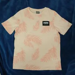 PUMA 葉柄プリント　Tシャツ 　ピンク