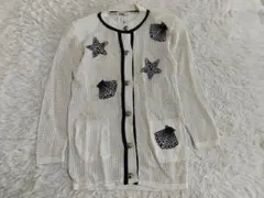 Blumarine　ブルマリン　カーディガン　薄手　貝柄　サイズ40のサムネイル