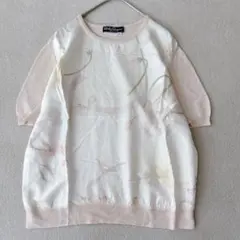 フェラガモ　シルク100% 切り替え 半袖　花柄 ボタニカル柄　XL
