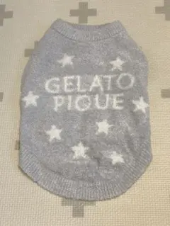 GELATO PIQUE 犬服 星柄　グレー　L