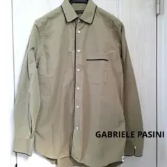 【GABRIELE PASINI】ガブリエレパジーニ　ベージュ長袖Yシャツ[Ｌ]のサムネイル