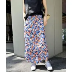 【新品】スピックアンドスパン＊クラシックリーフタフタスカートのサムネイル