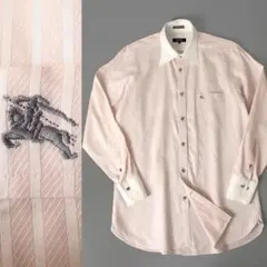 BURBERRY BLACK LABEL ジャガードストライプ クレリックシャツ