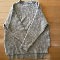 MUJI ヤク混ワッフル調ニット