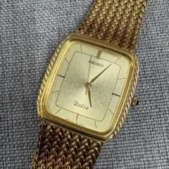 稼働品 SEIKO セイコー ドルチェ クォーツ 腕時計 ゴールド文字盤