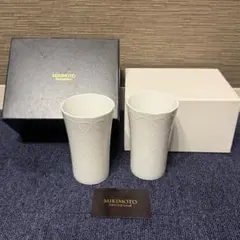 MIKIMOTO ミキモト ペアタンブラー 白磁 カップ 箱付き 未使用
