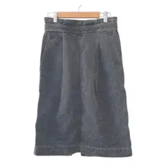 セール　美品　DRESSLAVE デニム タイトスカート 38 墨黒 ミディ丈