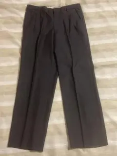 メンズスラックス　タックパンツ　チャコールグレー　ゆったり　L〜L L