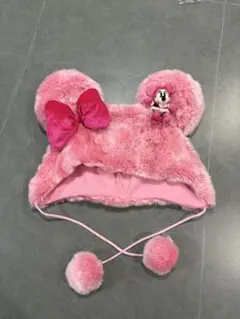 レア　ミニーちゃん ファンキャップ　ピンク　ディズニー　モコモコ　希少
