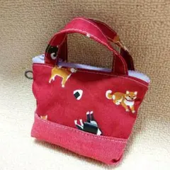 ◯□8.柴犬　ミニバッグ風ポーチ