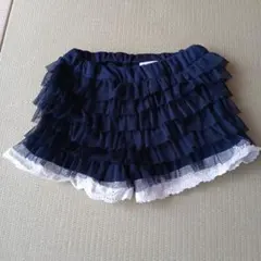フリル付きネイビーショートパンツ 90サイズ