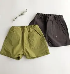 ocean&ground ナイロンストレッチショートパンツ　チャコ80