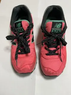 New Balance 574 ピンク/グリーン スニーカー