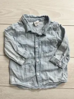h&m ベビー　デニムシャツ　ライトブルー　サイズ68