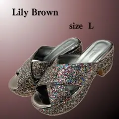 Lily Brown グリッターサンダル Lサイズのサムネイル