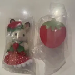 シルバニアファミリー　赤ちゃん家具コレクション　いちご　ショコラうさぎの赤ちゃん