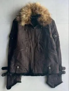 In The Attic Gimmick Fur Jacket ダークブラウン