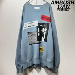 希少 17AW 店舗限定 AMBUSH プリントスウェット ビッグシルエット