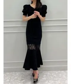 【美品】eimy istoire ハートネックレースマーメイドワンピース