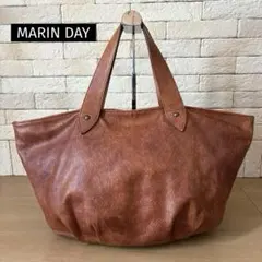 MARIN DAY "OASIS"シュリンクレザーワイドトートバッグユニセックス
