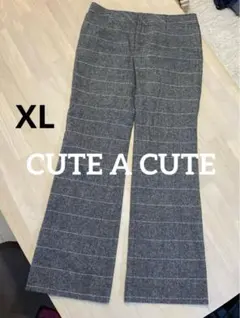 グレー ウールパンツ レディースXL