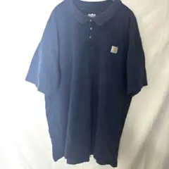 【2XL TALL】カーハート ポロシャツ 胸ポケット付 ネイビー ビッグサイズのサムネイル