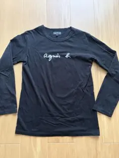 agnes b. ロゴロンT 長袖 黒色