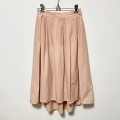 【美品】GU ステップドヘムフレアスカート M ピンクのサムネイル
