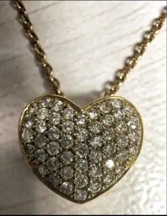 ☆5.00ct☆ハート✨パヴェダイヤモンドK18WGネックレスペンダント 