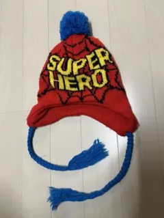 スパイダーマン風ニット帽