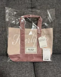 Her lip to HLT Mini Tote トートバッグ ivory HLT shopping bag（M）