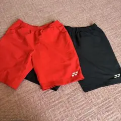YONEX ハーフパンツ 赤/黒 JP M