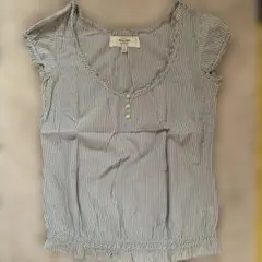 Abercrombie & Fitch ストライプ 半袖ブラウス Sのサムネイル