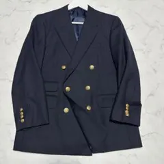 美品　THE BASICS ダブルブレスト　紺ブレザー　ネイビー　金ボタン　A4のサムネイル