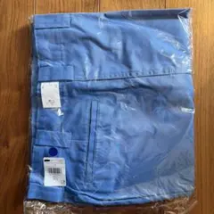 青 ワークパンツ バックポケット付き